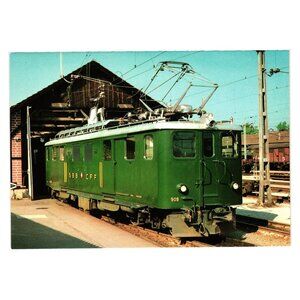 Vintage Postcard Swiss SBB CFF Meter Gauge Rack Motorcar Deh 4/6 909 Minirex